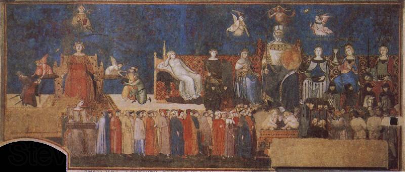 Ambrogio Lorenzetti Allegory of the Good Goverment France oil painting art